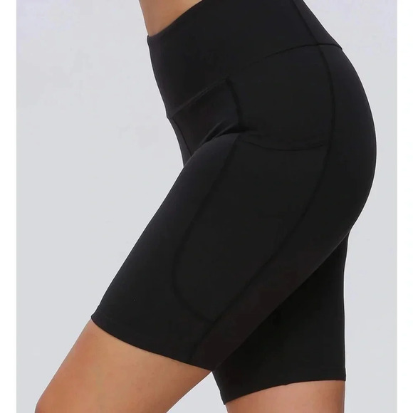 Move Beyond Buttery Soft Women's 8'' High Waist Workout Yoga Shorts - Picture 2 of 5